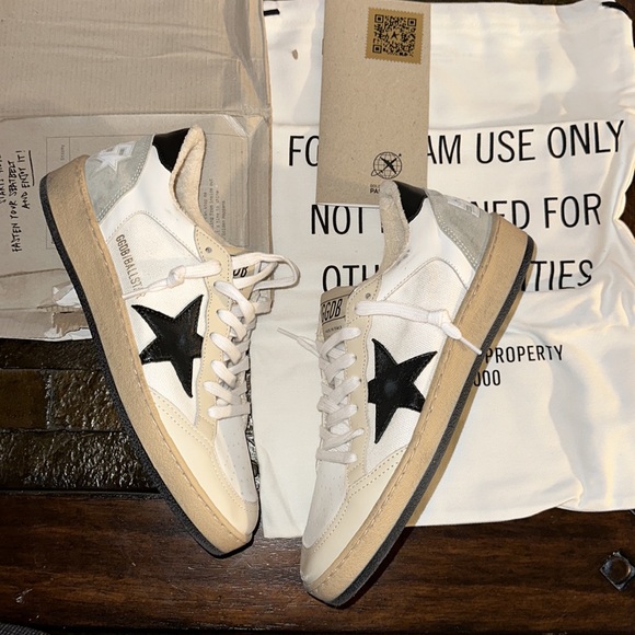 Golden Goose Ball Star sneakers in white canvas and leather - Picture 8 of 11
